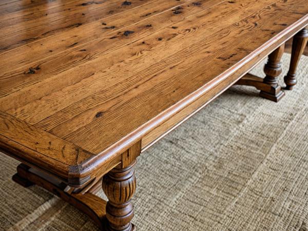 Antique oak dining table refinishing